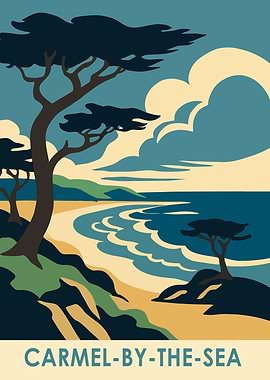 Carmel-by-the-Sea Travel Poster