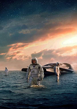 Interstellar: Astronauts on Water Planet