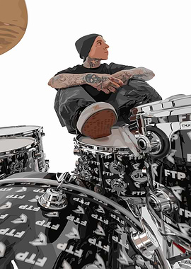Travis Barker on FTP Drum Kit
