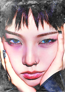 Close-up of a Karina Aespa