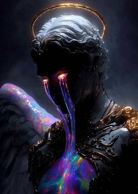Crying Angel with Halo