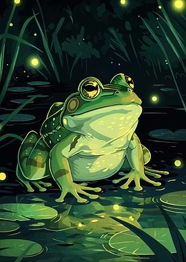 Green Frog Pond Fireflies