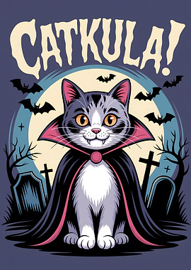 Catkula Halloween Cartoon