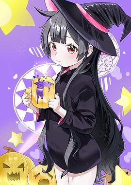 Anime Witch Girl with Potion