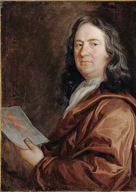 Portrait of a man with anatomy drawing