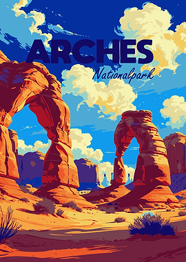 Arches National Park Travel Poster