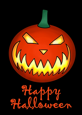 Happy Halloween Pumpkin Illustration
