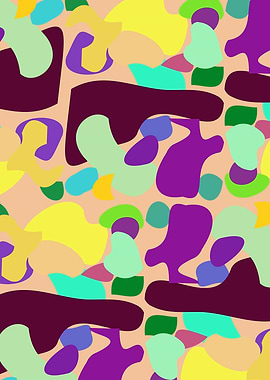 Abstract Camouflage Pattern with Organic Shapes