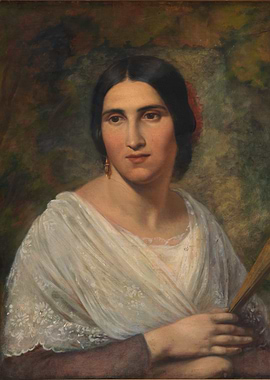 Portrait of a Woman with Fan