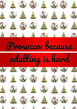 Prosecco Christmas Pattern