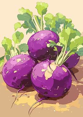 Purple Turnips Still Life