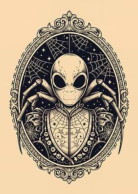 Baroque Alien Spider Portrait
