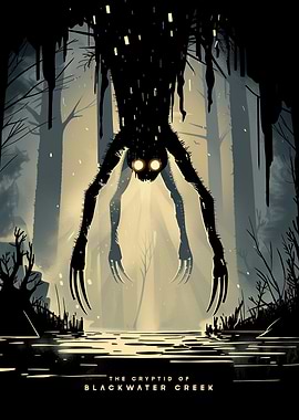 The cryptid of Blackwater Creek horror poster art