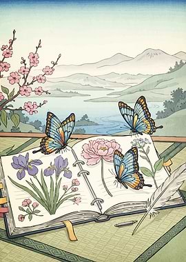 Nature Journal Butterflies Flowers