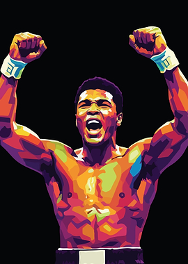Muhammad Ali Colorful Pop Art Portrait