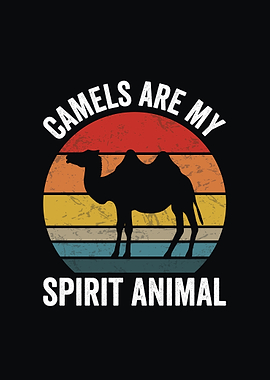 Camels Are My Spirit Animal Retro Design