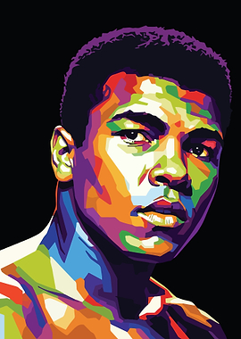 Muhammad Ali Colorful Portrait