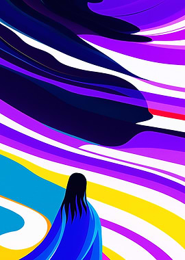 Abstract Figure with Colorful Swirls