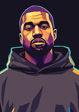 Kanye West Portrait Digital Art