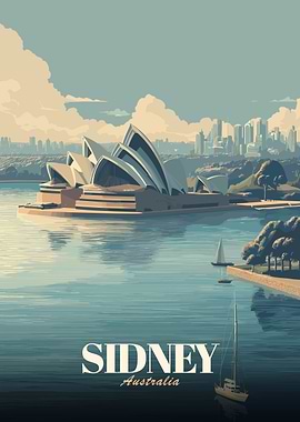 Sydney Opera House Travel Poster