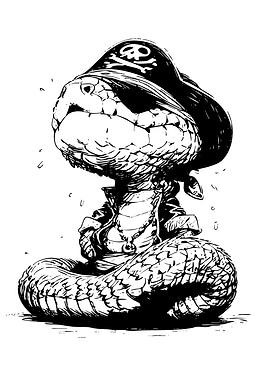 Pirate Snake Illustration