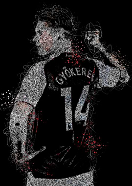 Viktor Gyokeres Scribble Art