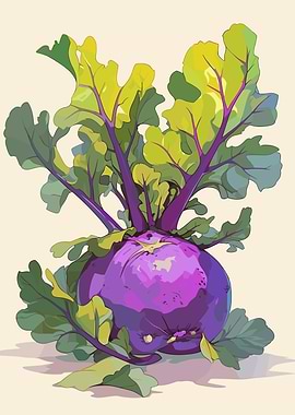 Kohlrabi Still Life Digital Art
