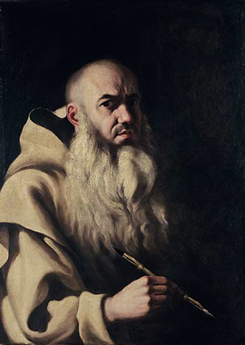 Monk Portrait with Pen in Hand