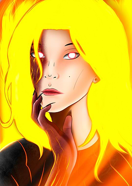 Fiery Half Demon Woman