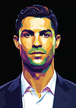 Cristiano Ronaldo Portrait Pop Art