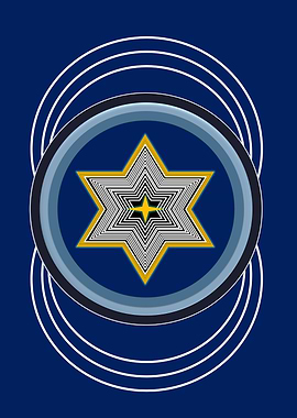 Abstract Star of David Design