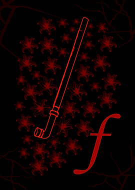 Red Pipe and Flowers F