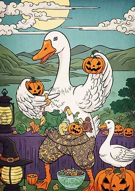 Halloween Goose Pumpkins Treats