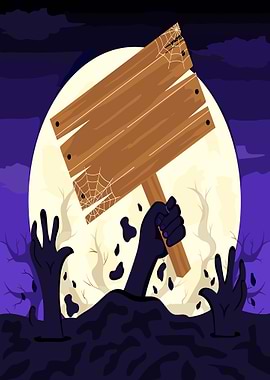 Halloween Zombie Hand Sign