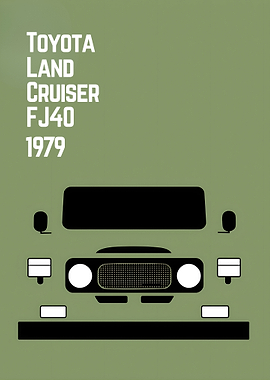 Toyota Land Cruiser FJ40 Minimalist Art