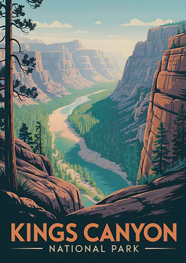 Kings Canyon National Park Illustration