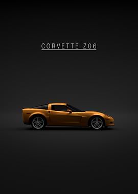 Corvette Z06 on Dark Background