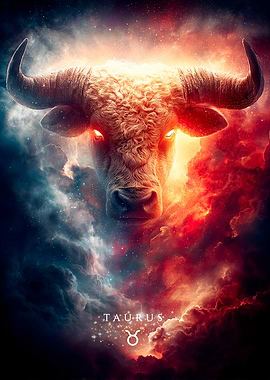 Taurus Zodiac Sign Digital Art