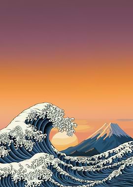 Great Wave with Mount Fuji