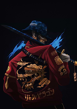 Masked Swordsman with Dragon Jacket