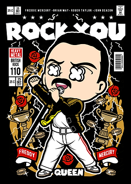 Freddie Mercury Comic Book Cover