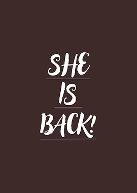 She is back! Text art