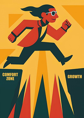 Comfort Zone to Growth Illustration