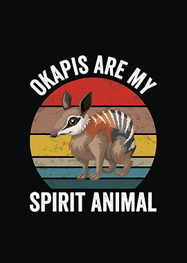 Okapi Spirit Animal Retro Design