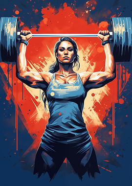 Weightlifting Woman Barbell