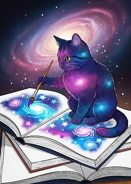 Cosmic Cat Artist Galaxies
