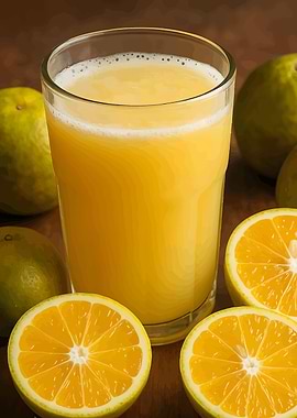 Fresh Orange Juice Still Life