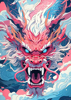 Colorful Dragon Head