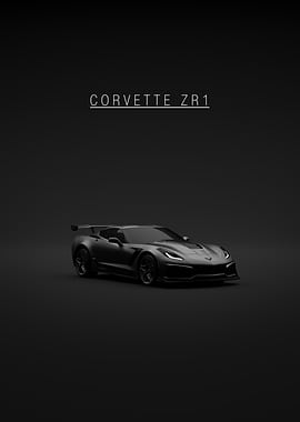 Corvette ZR1 Dark Minimalist Car