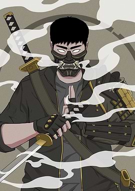 Modern Samurai Warrior with Mask